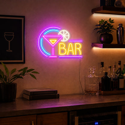 Color Bar Wall Neon Sign LED Neon Sign real lifestyle scene