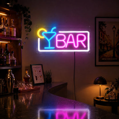 Color Martini Bar Neon Sign LED Neon Sign real lifestyle scene