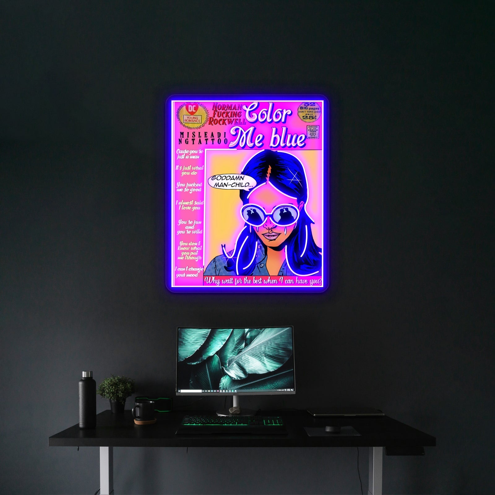 Color Me Blue Artwork Business Led Sign - Shineneon