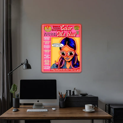 Color Me Blue Artwork Business Led Sign - Shineneon