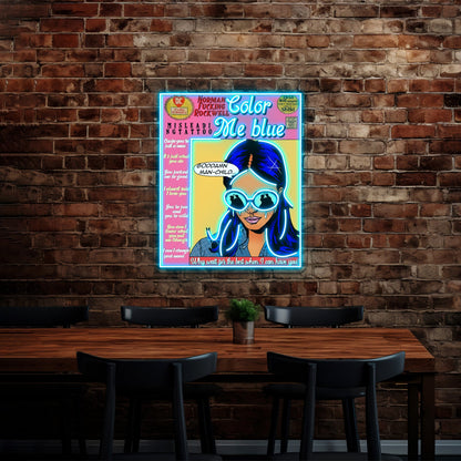 Color Me Blue Artwork Business Led Sign - Shineneon