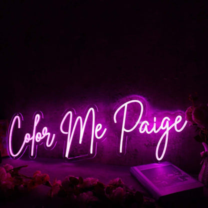 Color Me Paige Pink Led Neon Sign - Shineneon
