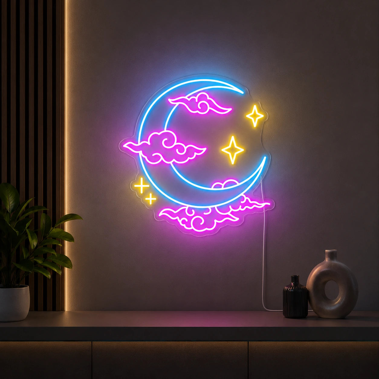 Color Moon Cloud Neon Sign LED Neon Sign high-converting product image