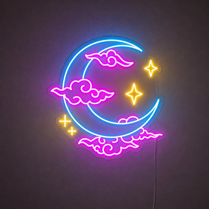 Color Moon Cloud Neon Sign LED Neon Sign main product image