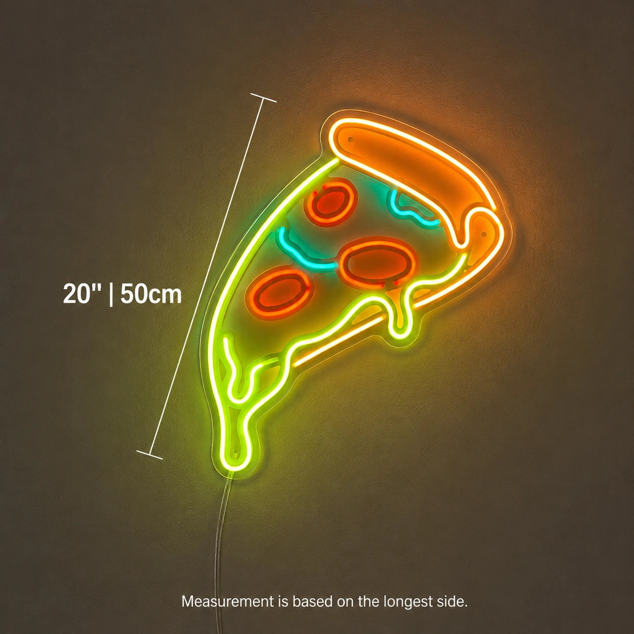 Color Pizza Slice Neon Sign LED Neon Sign size image