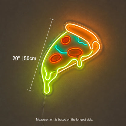 Color Pizza Slice Neon Sign LED Neon Sign size image