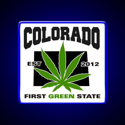 Colorado First Green State Hemp Inspired Green Leaf Led Neon Sign Rgb Color - LED neon sign view 5