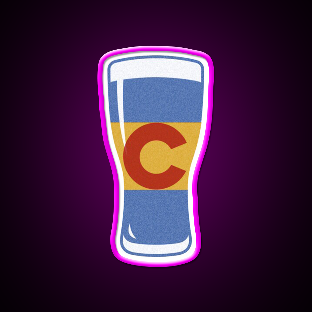 Colorado Flag Craft Beer Bar Decor Led Neon Sign Rgb Color - Neon sign mounted on wall in room