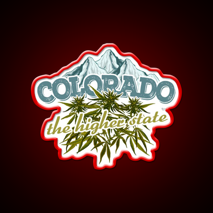 Colorado The Higher State Hemp Inspired Green Leaf Led Neon Sign Rgb Color - LED neon sign view 10