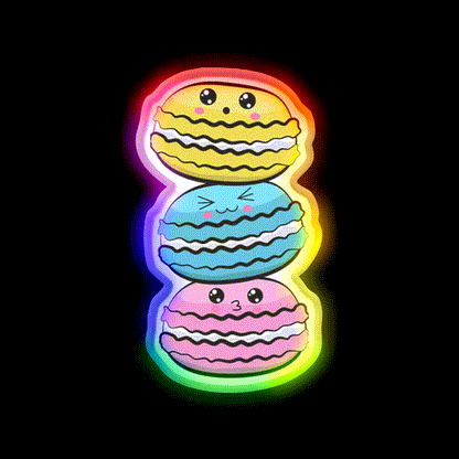Colored Burgers Fast Food Led Neon Sign For Burger Place Rgb Color - LED neon sign close-up detail