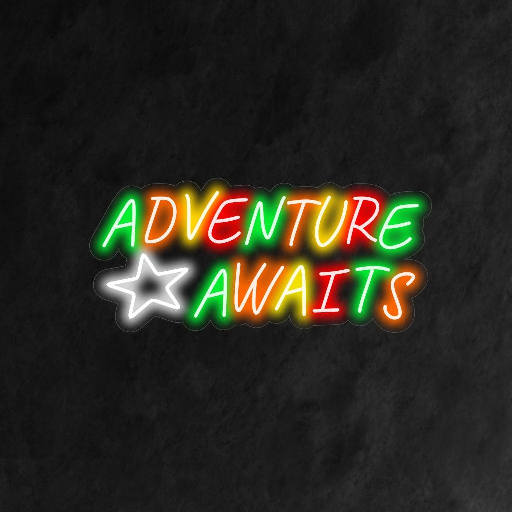 Colorful Adventure Awaits Led Neon Sign With Star For Home Shop Decor | Shineneon