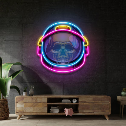 Colorful Astronaut Skull Acrylic Artwork Led Neon Sign | Shineneon