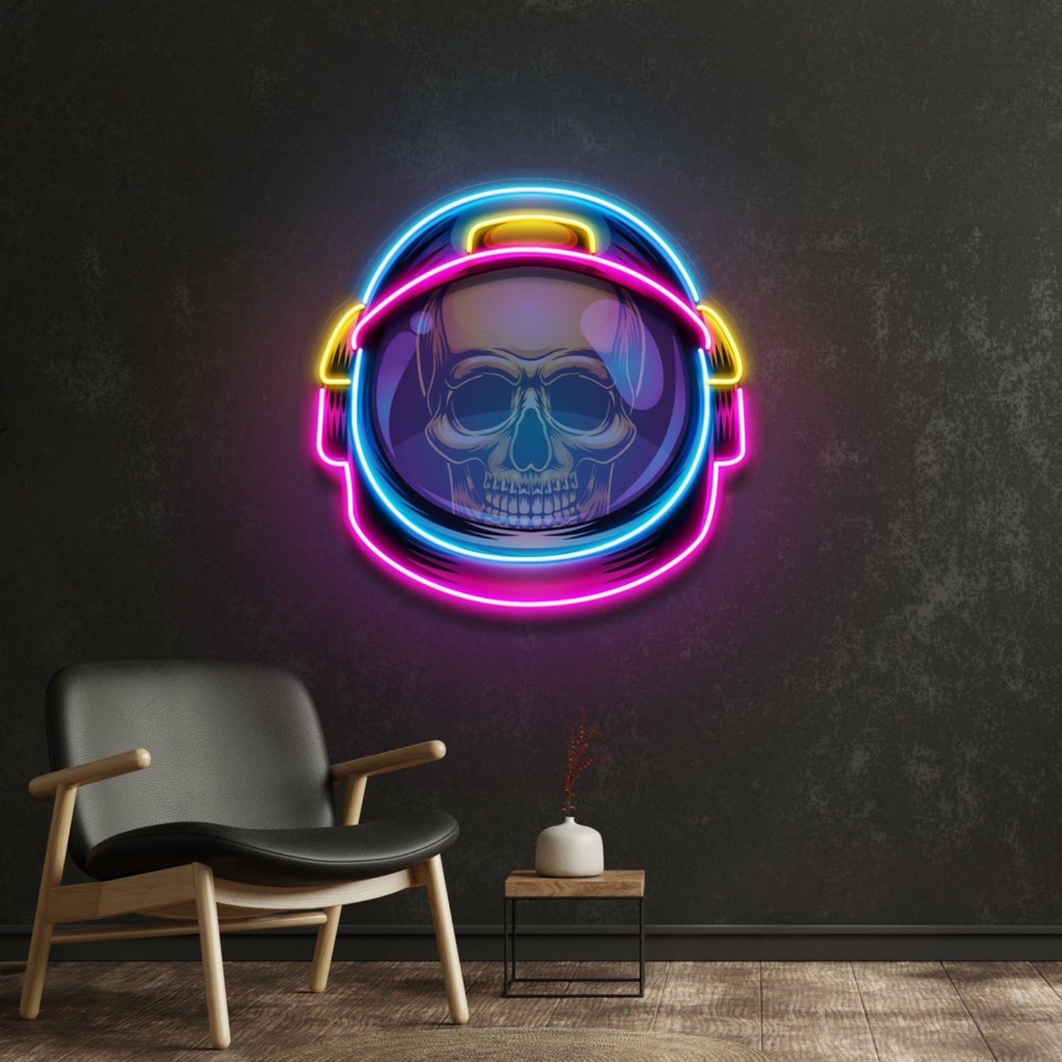 Colorful Astronaut Skull Acrylic Artwork Led Neon Sign | Shineneon