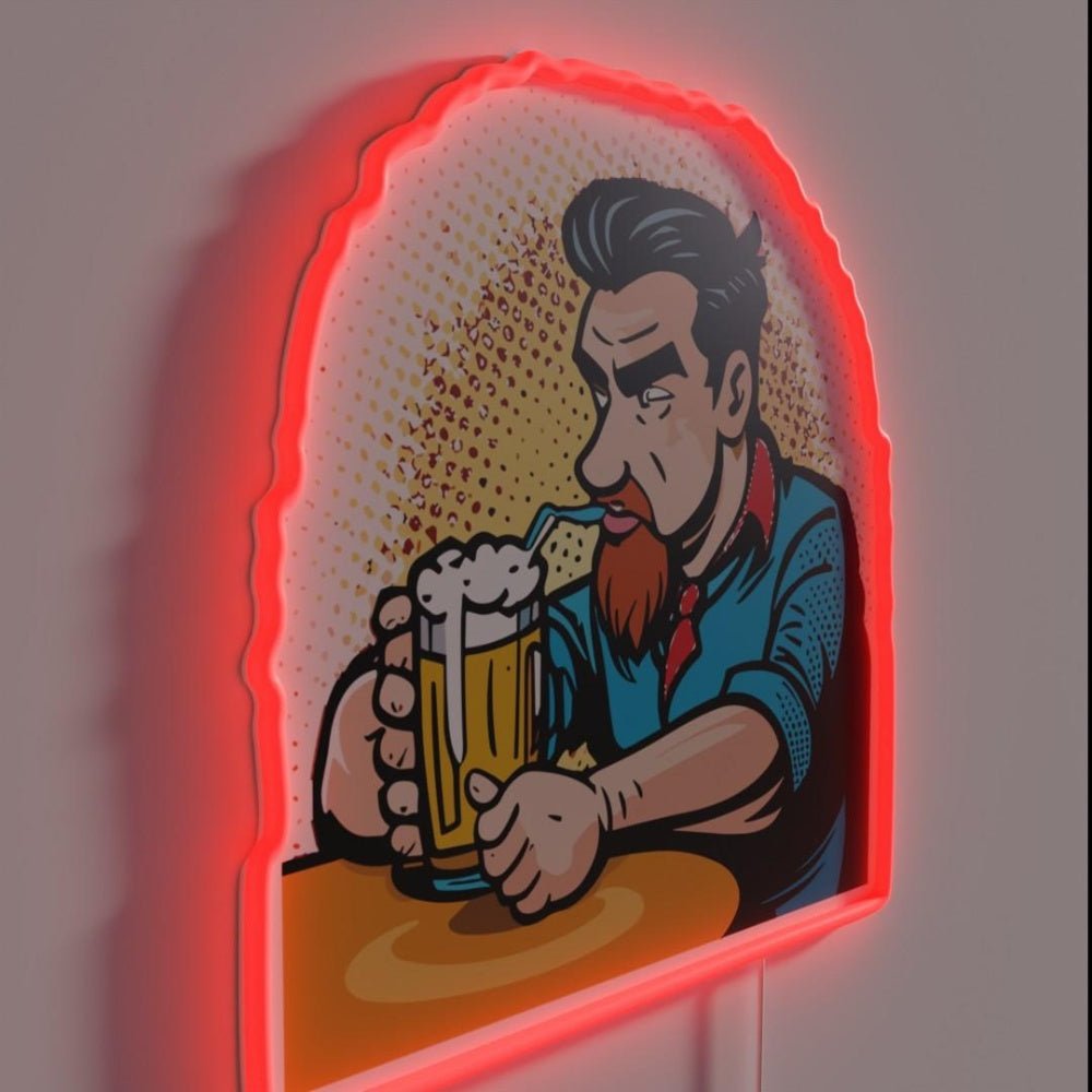 Colorful Beer Drinker Rgb Led Neon Sign - Shineneon