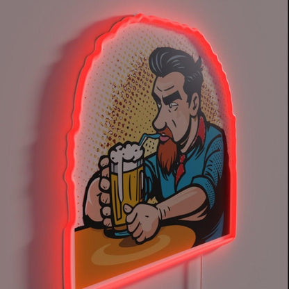 Colorful Beer Drinker Rgb Led Neon Sign - Shineneon