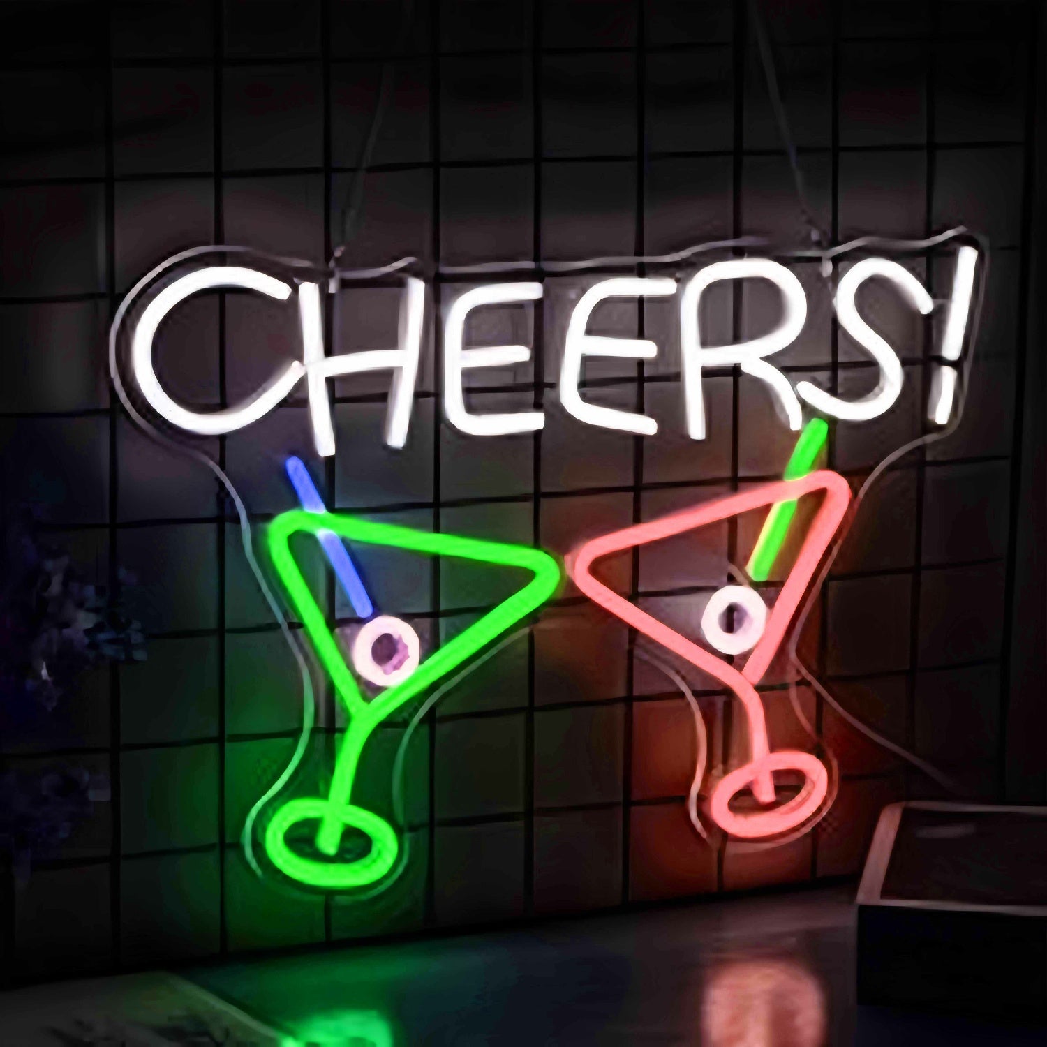 Colorful Cheers Bar Drink Neon Sign | Shineneon