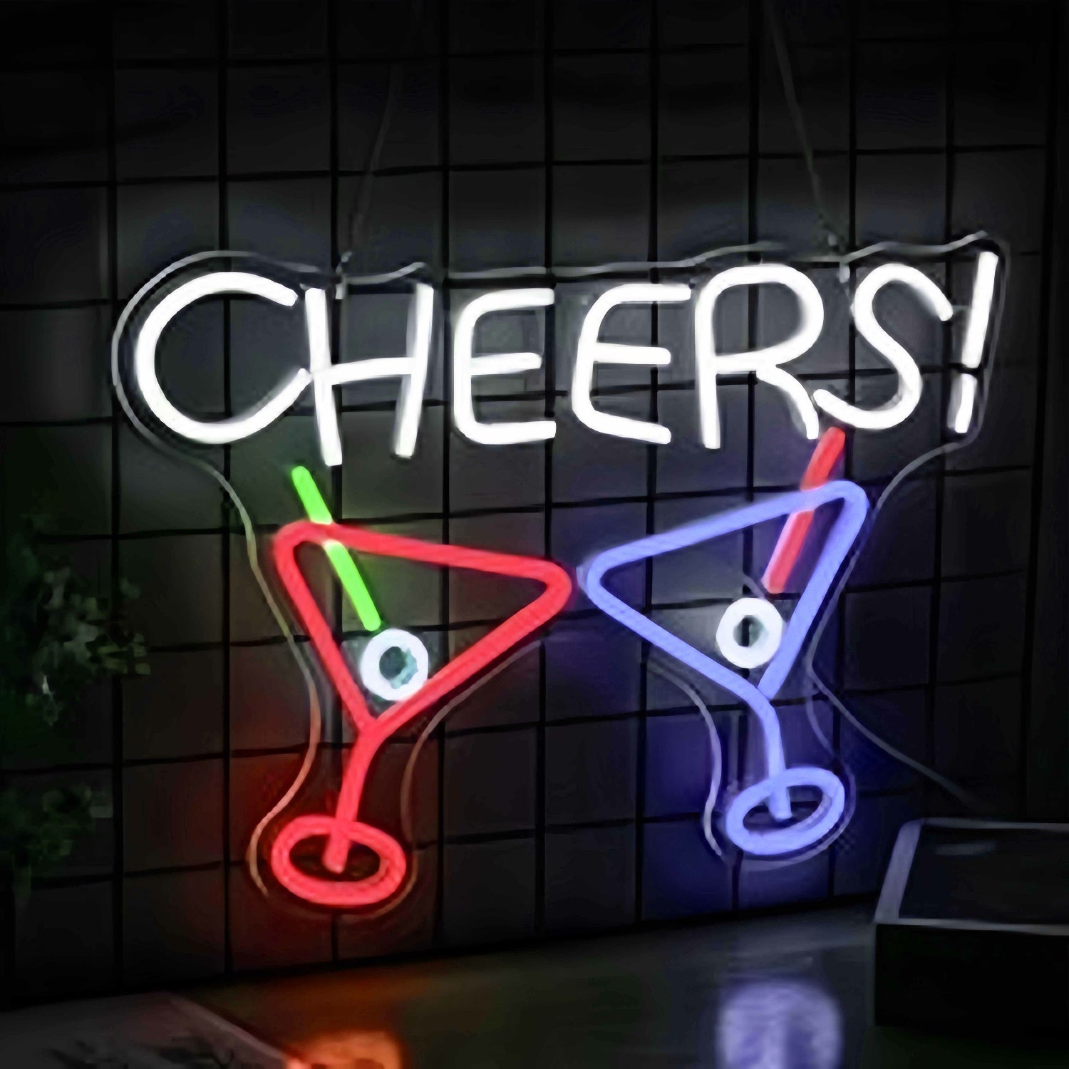 Colorful Cheers Bar Drink Neon Sign | Shineneon