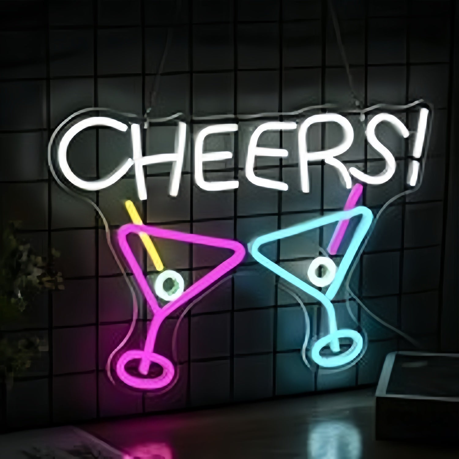 Colorful Cheers Bar Drink Neon Sign | Shineneon