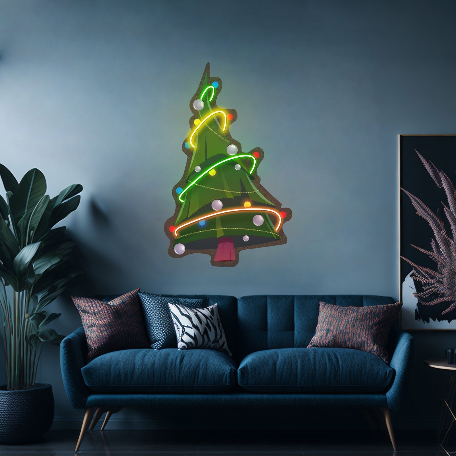 Colorful Christmas Tree Led Neon Acrylic Artwork For Sale - Shineneon