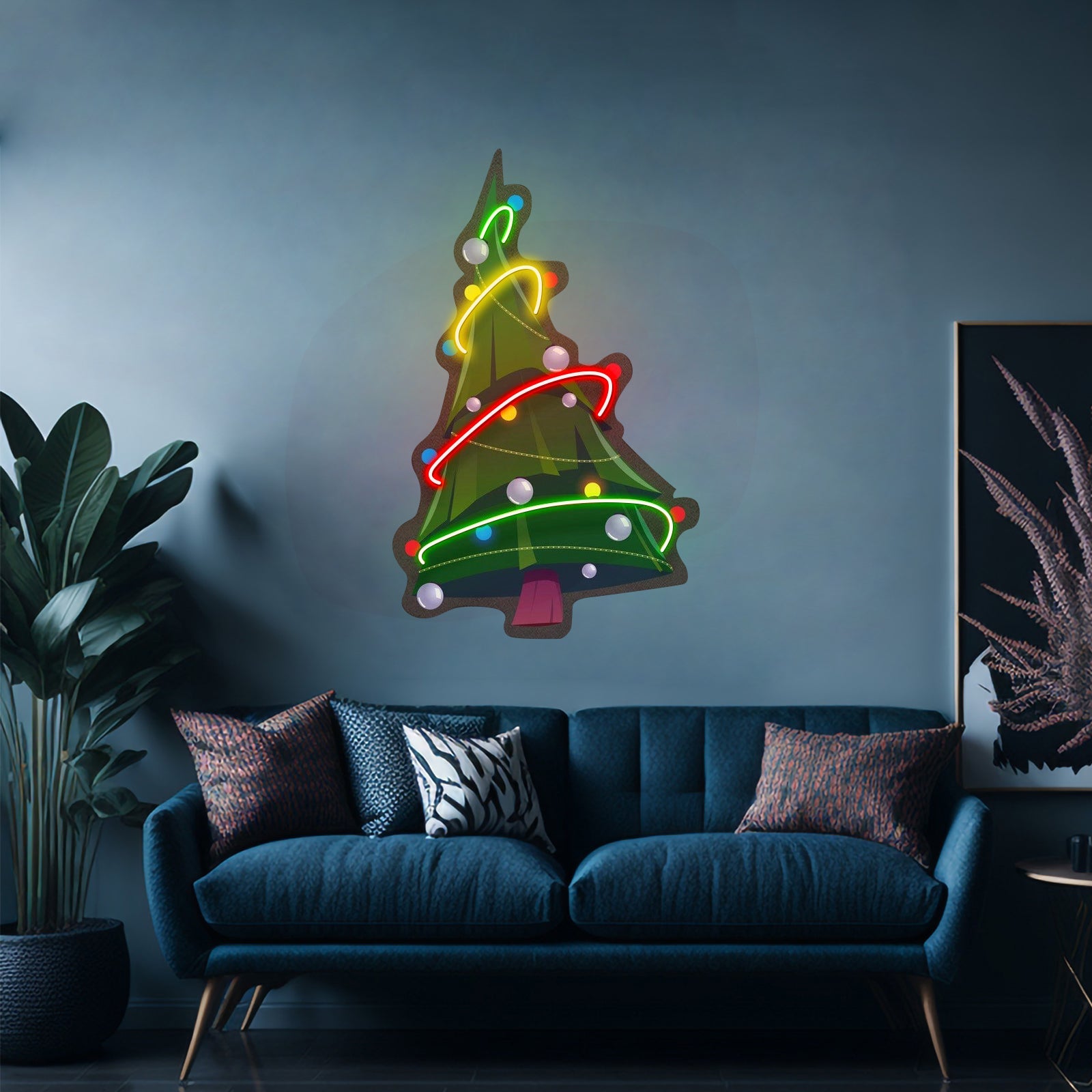 Colorful Christmas Tree Led Neon Acrylic Artwork For Sale - Shineneon