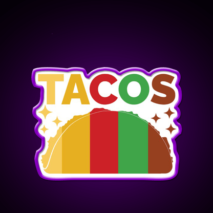 Colorful Cute Taco Led Neon Sign Mexican Food Sign Rgb Color - Shineneon