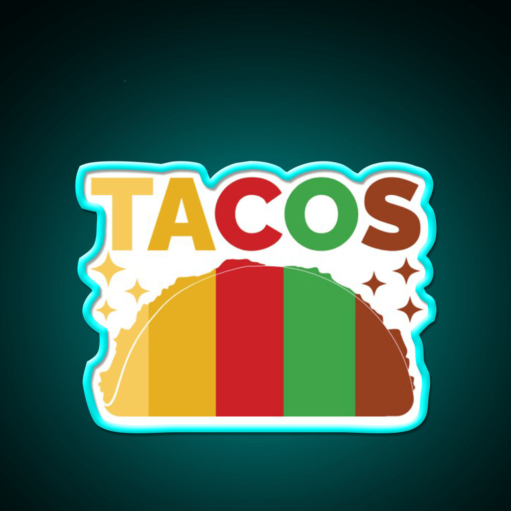 Colorful Cute Taco Led Neon Sign Mexican Food Sign Rgb Color - Shineneon