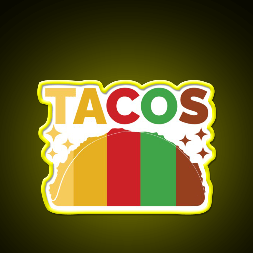 Colorful Cute Taco Led Neon Sign Mexican Food Sign Rgb Color - Shineneon