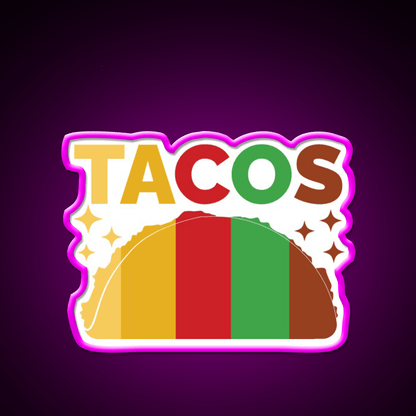 Colorful Cute Taco Led Neon Sign Mexican Food Sign Rgb Color - Shineneon