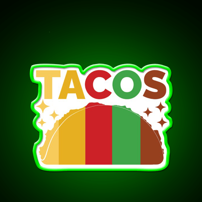 Colorful Cute Taco Led Neon Sign Mexican Food Sign Rgb Color - Shineneon