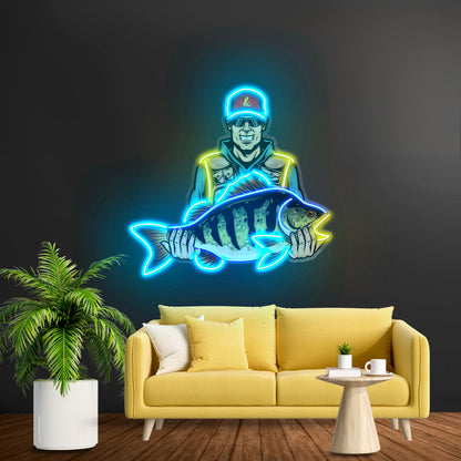 Colorful Fishing Led Neon Sign Light Custom Led Signs