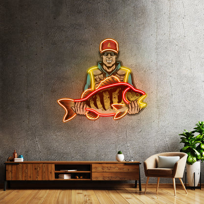 Colorful Fishing Led Neon Sign Light Custom Led Signs