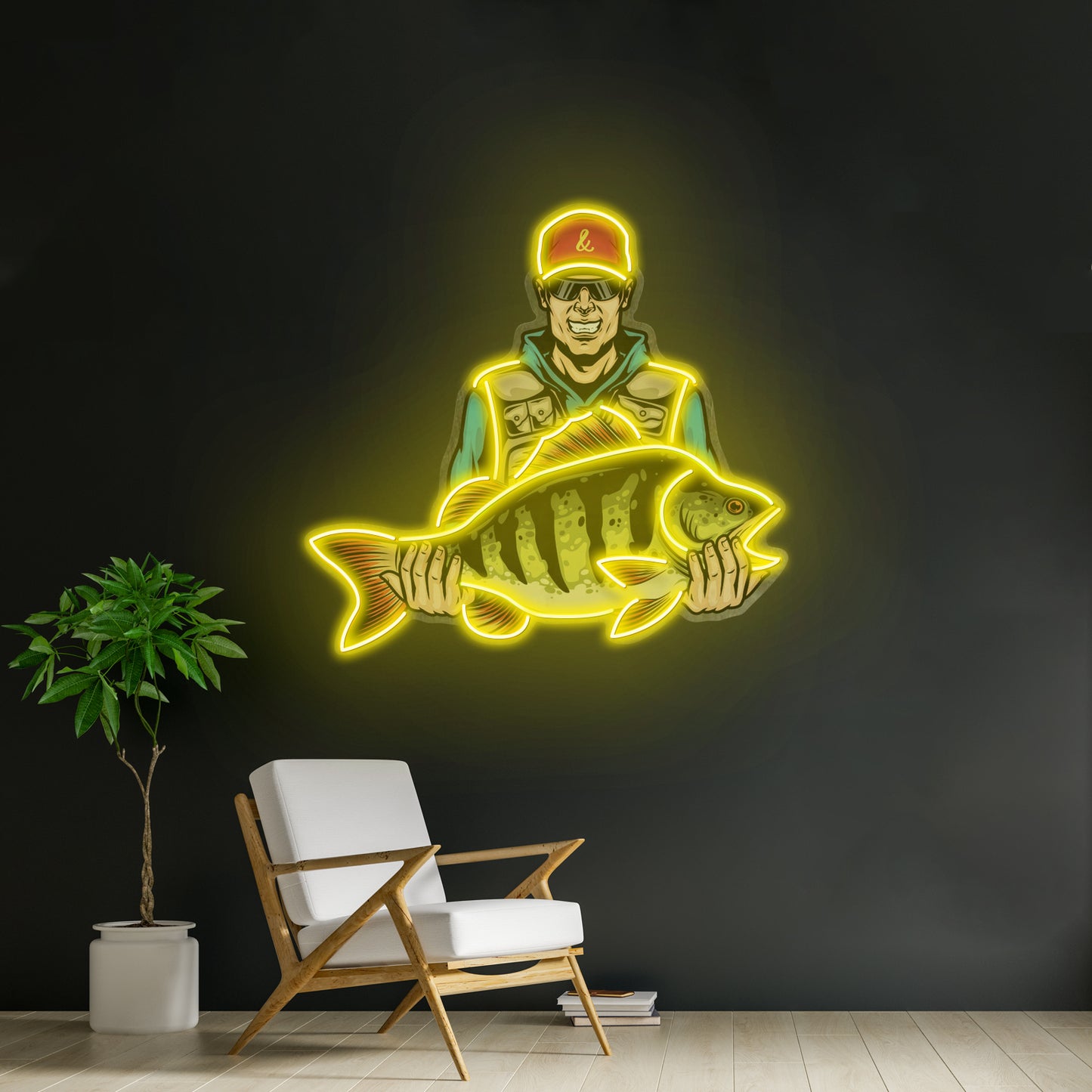 Colorful Fishing Led Neon Sign Light Custom Led Signs