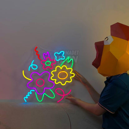 Colorful Floral Led Neon Sign Flower Led Neon Sign | Shineneon