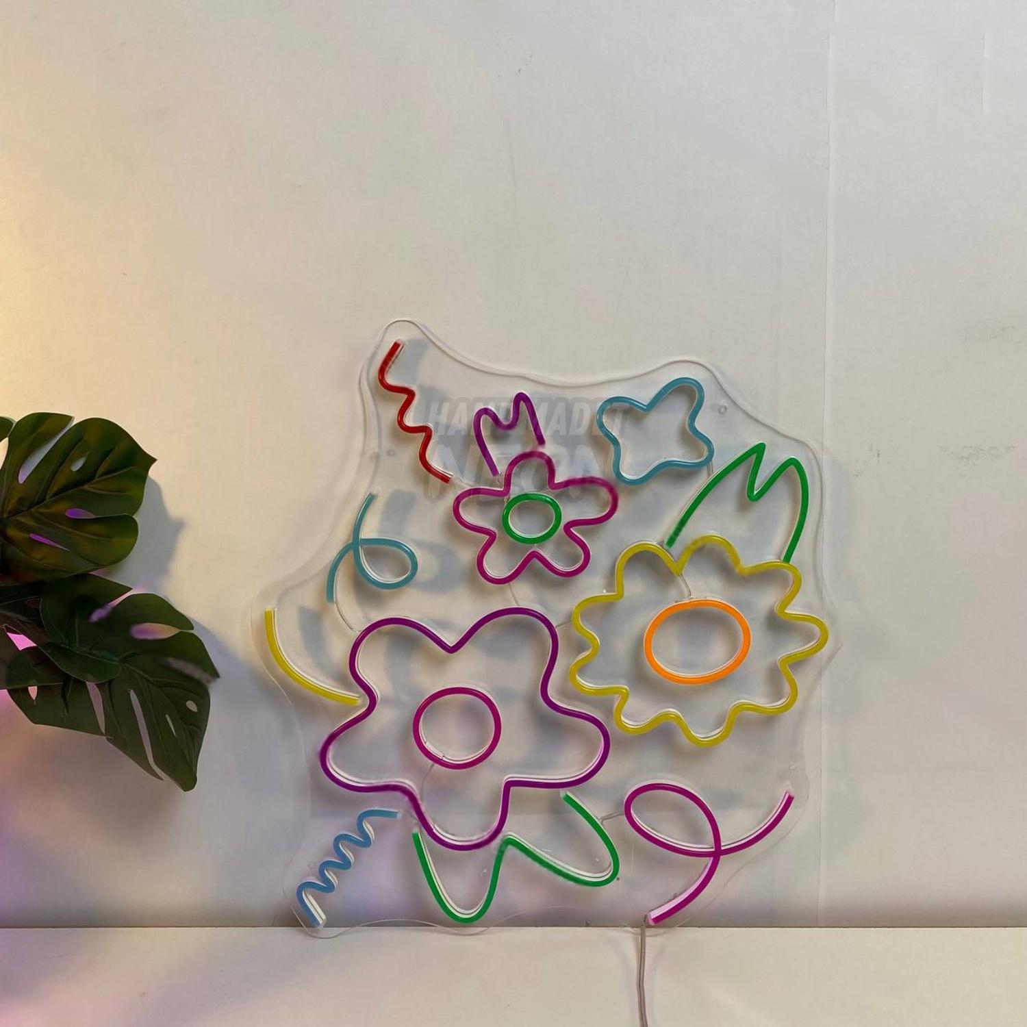 Colorful Floral Led Neon Sign Flower Led Neon Sign | Shineneon