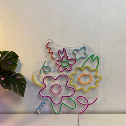Colorful Floral Led Neon Sign Flower Led Neon Sign | Shineneon