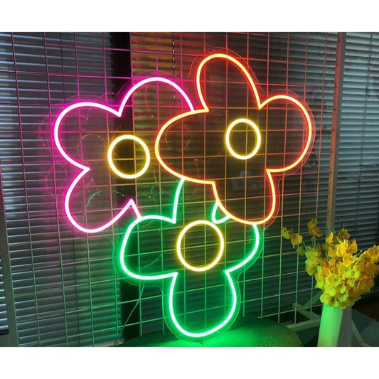 Colorful Flowers Led Sign Business Neon Sign