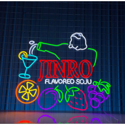 Colorful Jinro Flavored Soju Logo Led Neon Sign | Shineneon
