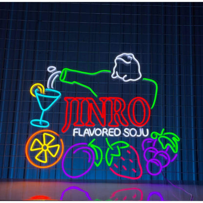 Colorful Jinro Flavored Soju Logo Led Neon Sign | Shineneon