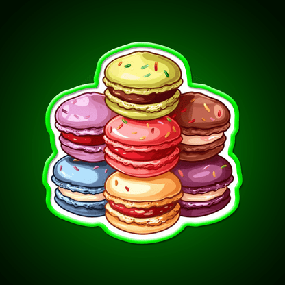 Colorful Macaroons Fast Food Led Neon Sign For Burger Place Rgb Color - Shineneon