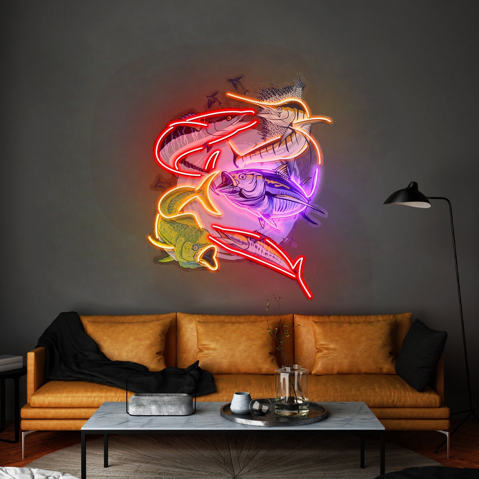 Colorful Ocean Fishing Led Neon Sign Light Custom Led Signs - Shineneon