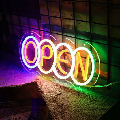 Colorful Open Neon Sign | Shineneon