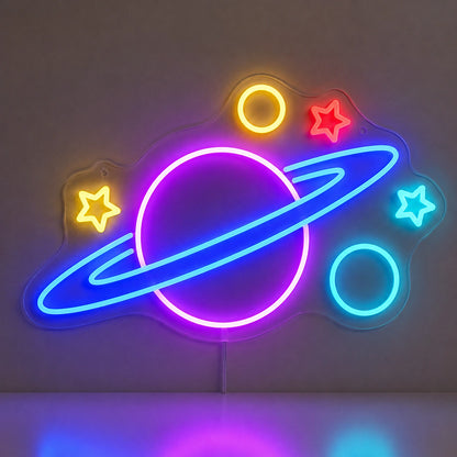 Colorful Planet Orbit Neon Sign LED Neon Sign main product image