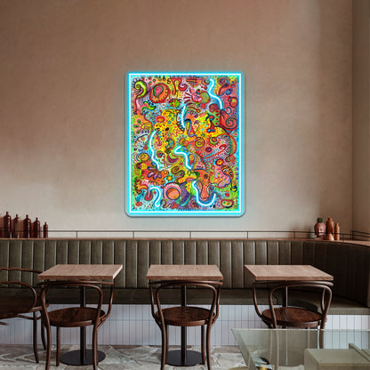 Colorful Psychedelic Abstract Art Reality Wall Artwork Neon Signs