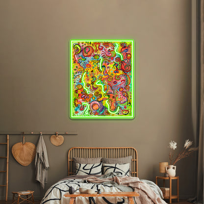 Colorful Psychedelic Abstract Art Reality Wall Artwork Neon Signs