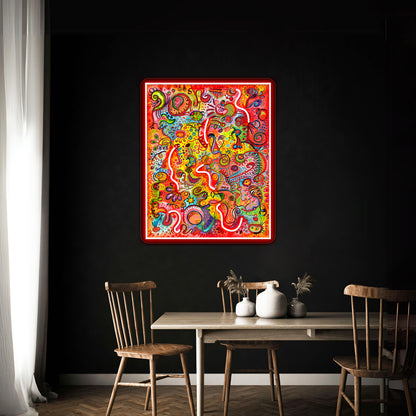 Colorful Psychedelic Abstract Art Reality Wall Artwork Neon Signs