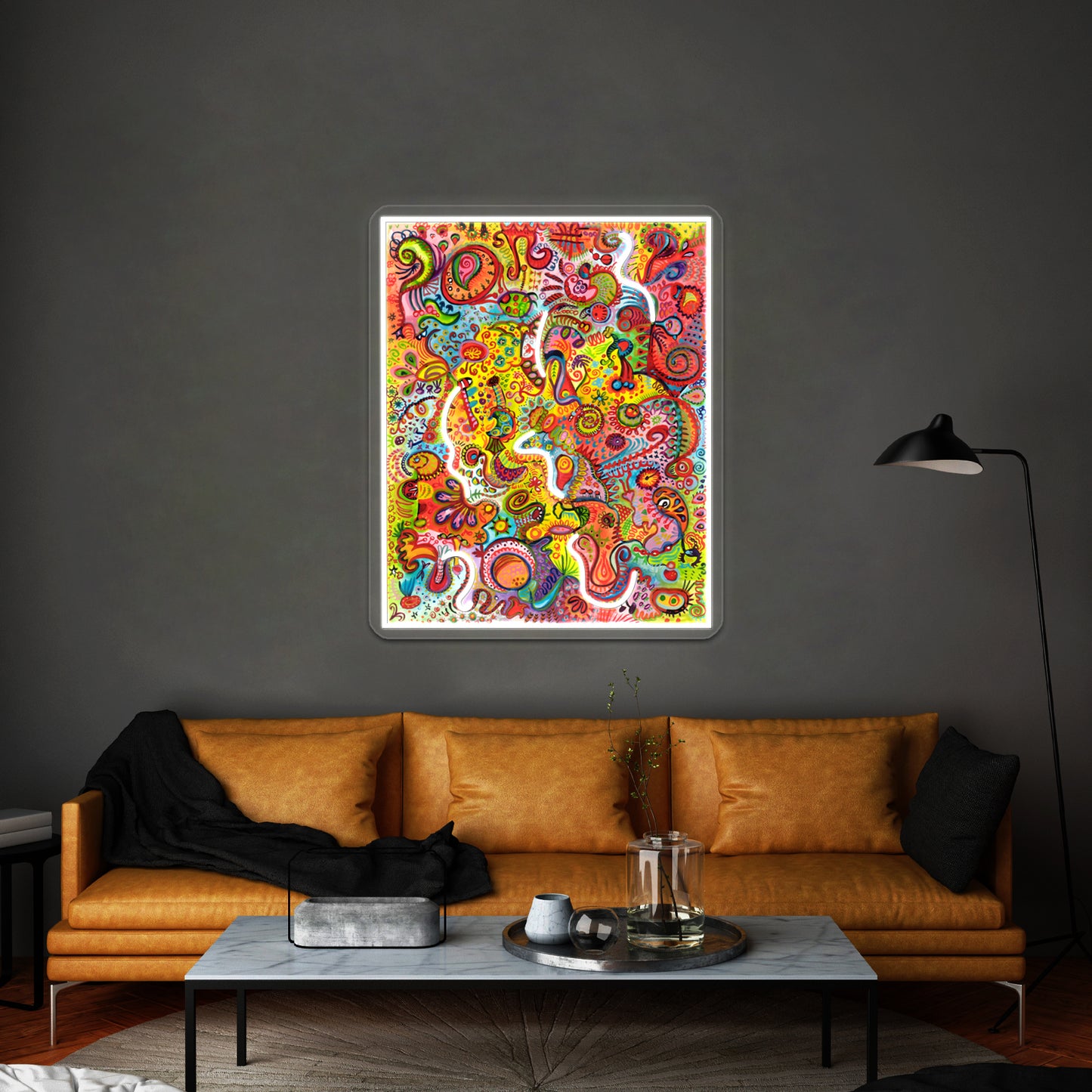 Colorful Psychedelic Abstract Art Reality Wall Artwork Neon Signs