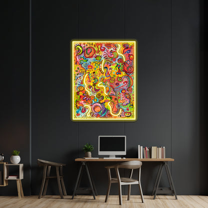 Colorful Psychedelic Abstract Art Reality Wall Artwork Neon Signs