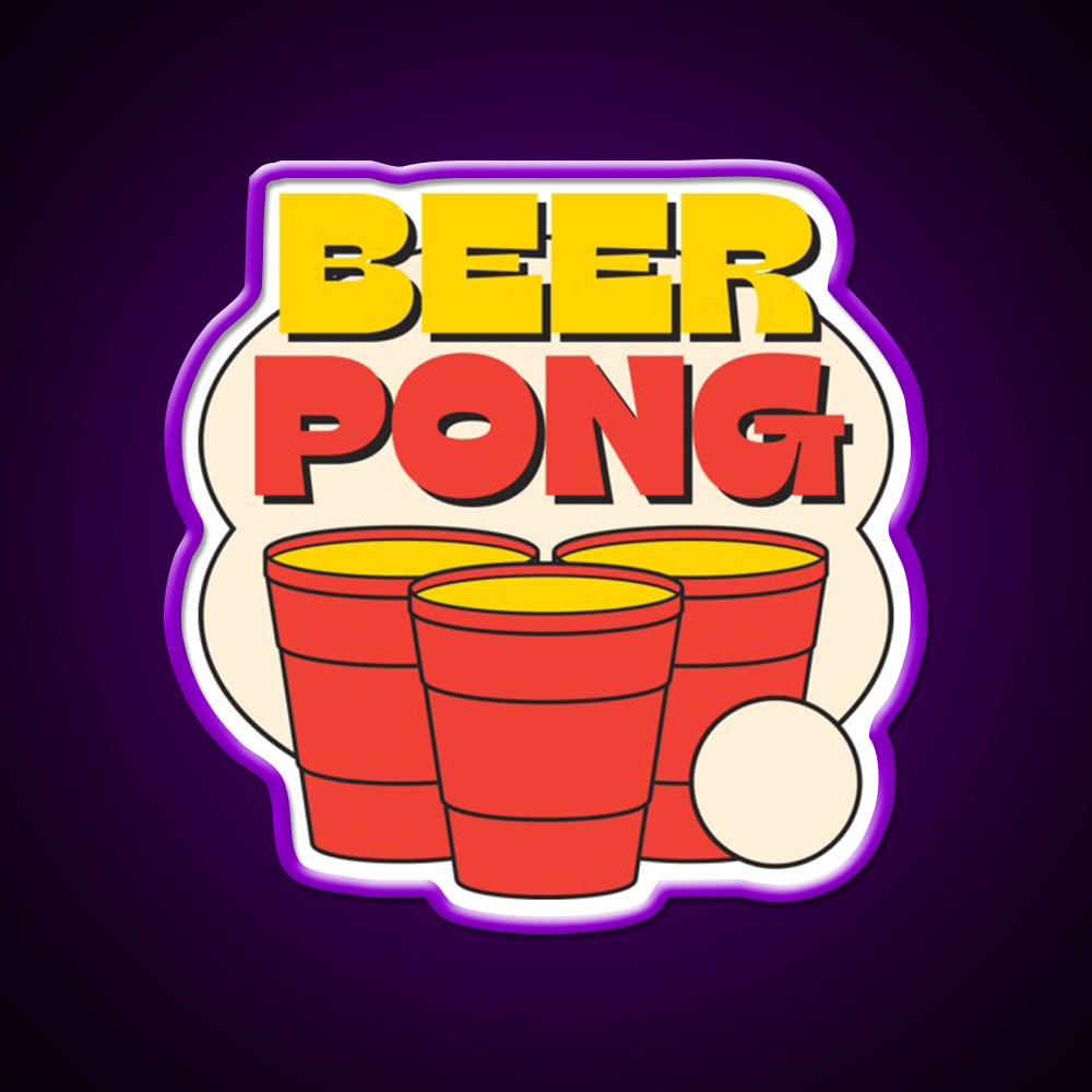 Colorful Retro Beer Pong Beer Bar Decor Led Neon Sign Rgb Color - LED neon sign view 9