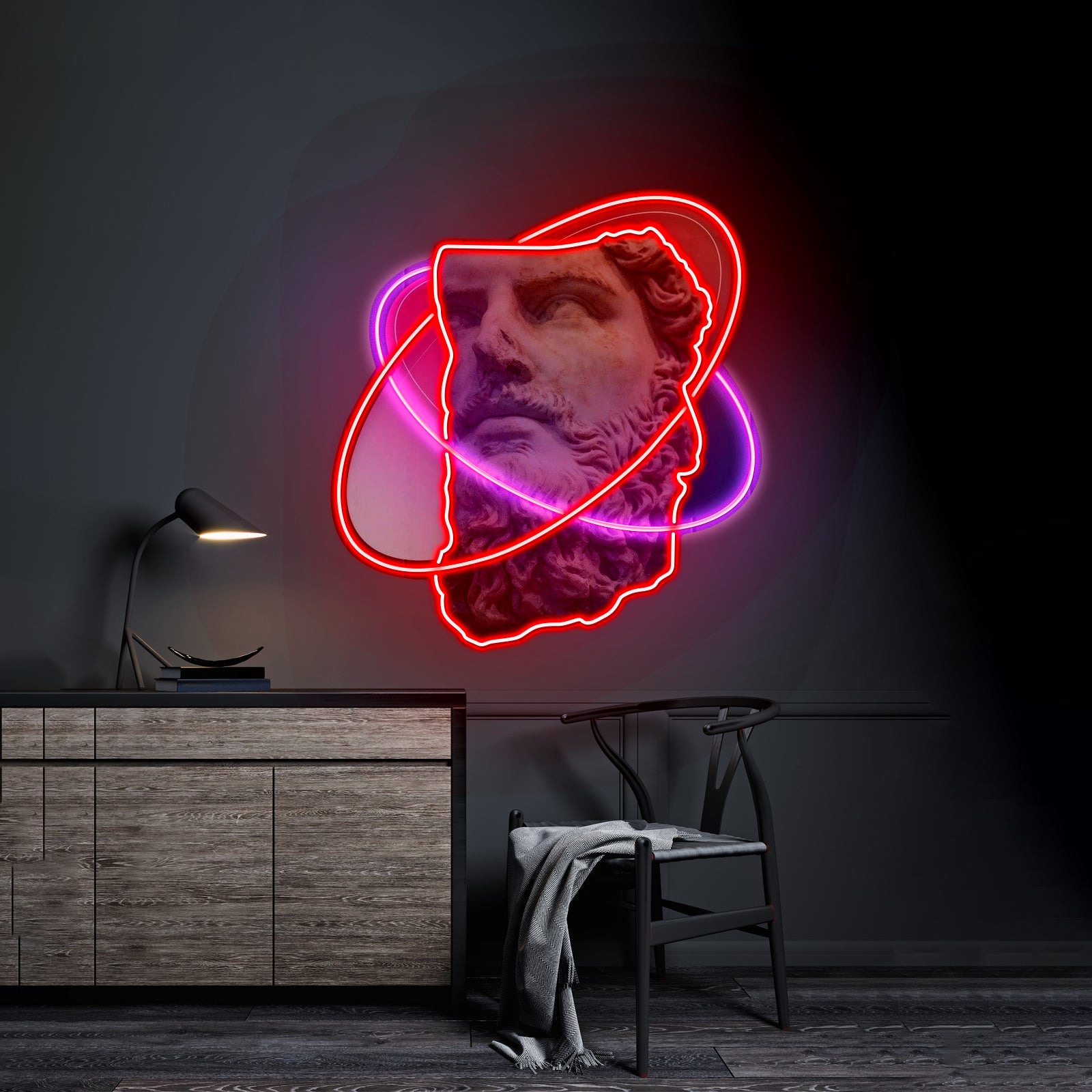 Colorful Sculpture Neon Acrylic Artwork