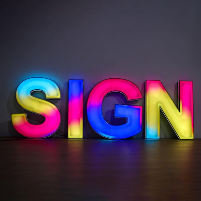 Colorful Sign 3D Frontlit Letters Metal Led Sign - Shineneon